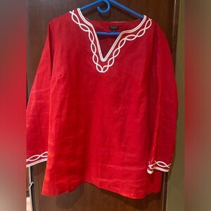 Beautiful red and white blouse